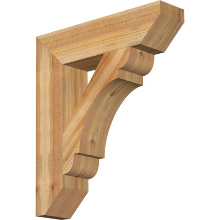 Ekena Millwork Olympic Slat Rough Sawn Bracket, Western Red Cedar, 6"W x 26"D x 30"H BKT06X26X30OLY06RWR